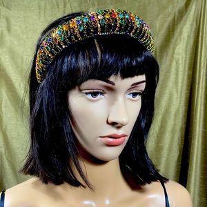 Padded bejeweled headband